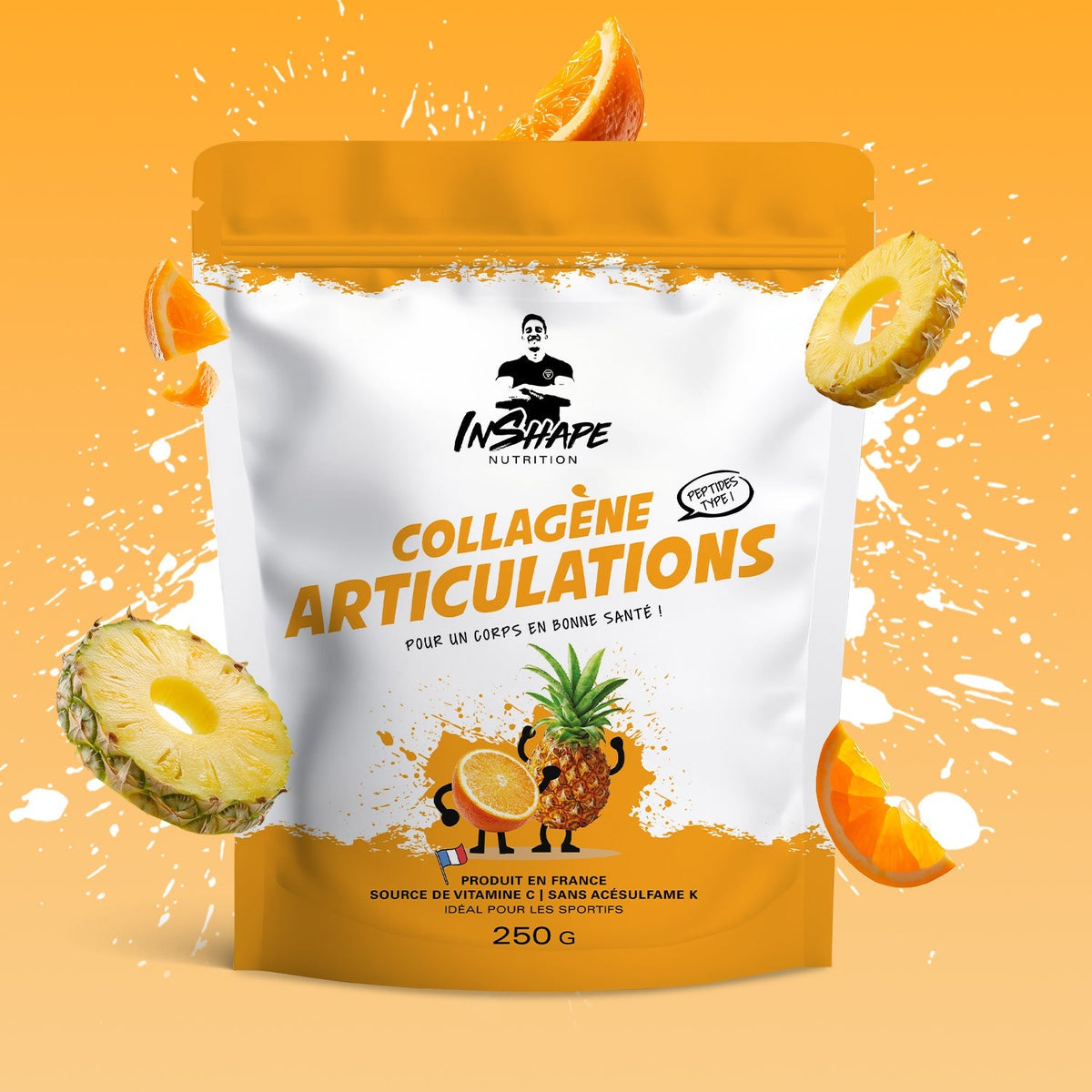 Collagène saveur orange ananas